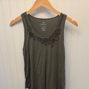 American Eagle Women's Olive Tank Top